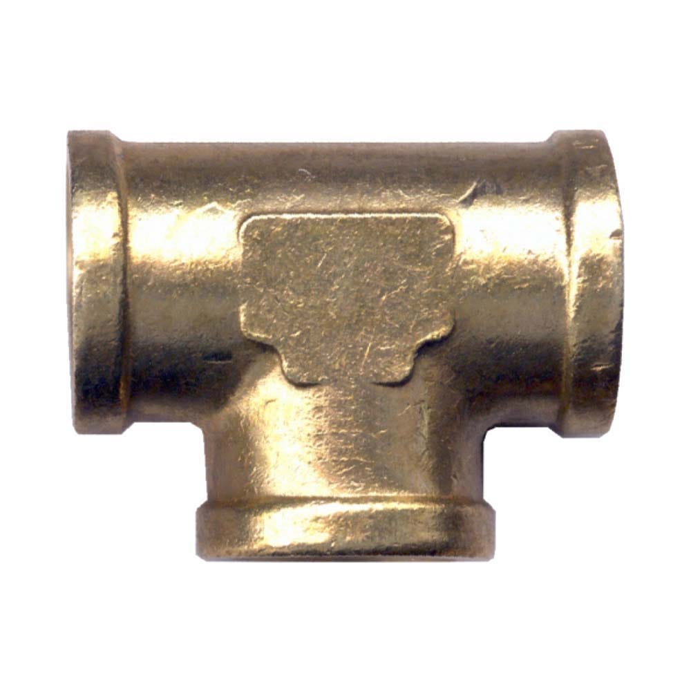 Brass Forged Tee, 1/8" Female x 1/8" Female x 1/8" Female