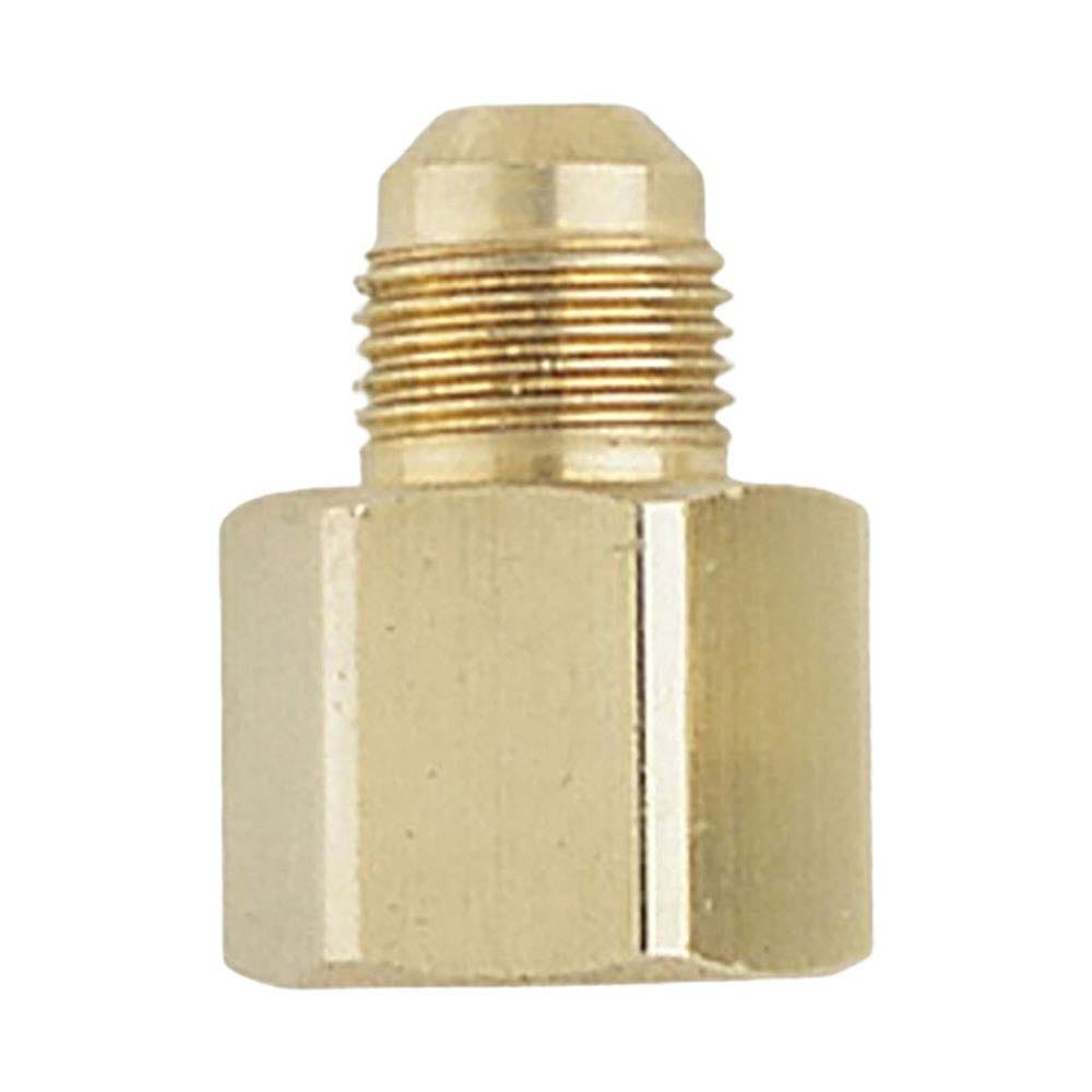 Brass Vacuum Pump Intake Reducer Adapter, 1/2" Flare x 3/8" Flare