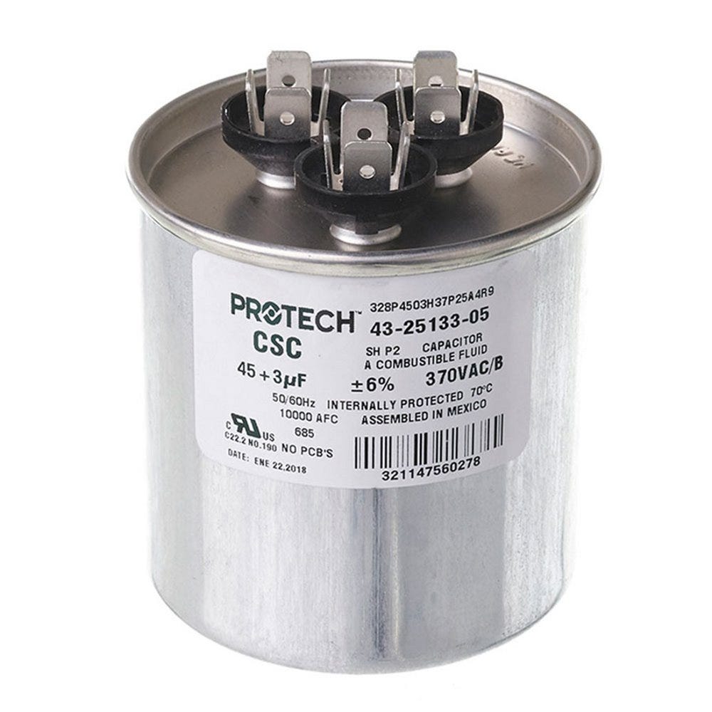 Capacitor - 45/3/370 Dua, 43-25133-05