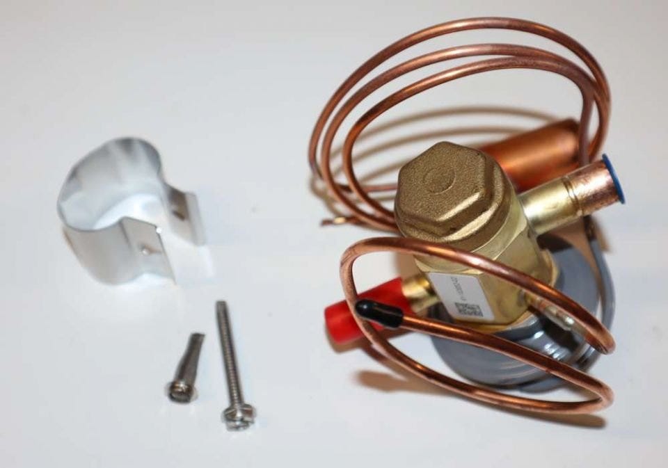 Ruud 3/8" ODF x 3/8" ODF Thermal Expansion Valve, 4 Ton, External Equalizer